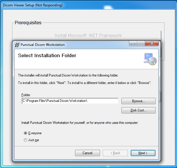 Installation folder page